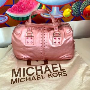 Michael Kors metallic Pink with pink rhinestones